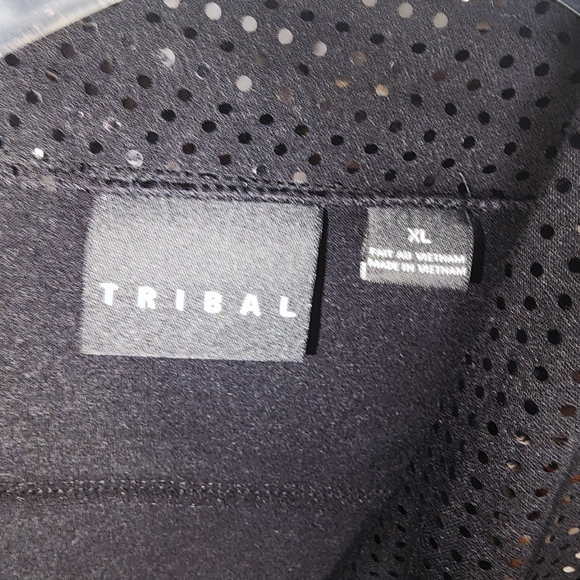 Tribal Black Metallic Dot Open Front Jacket Cardigan XL - Picture 6 of 11